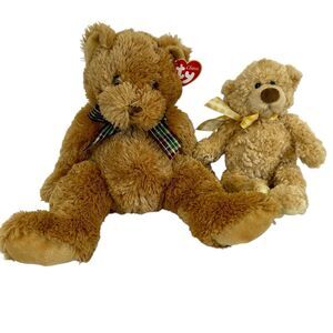 Teddy Bears Lot of 2. One Baby Gund 2002  #43673 & One‎ Ty Classic"Walnut" SOFT